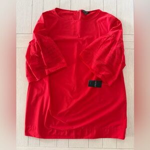 NWT Lauren Ralph Lauren Red Flare Sleeves Dress Size 20W